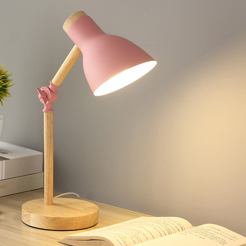 Lampada da tavolo a cono leggero regolabile 1 lampada da tavolo da notte moderna