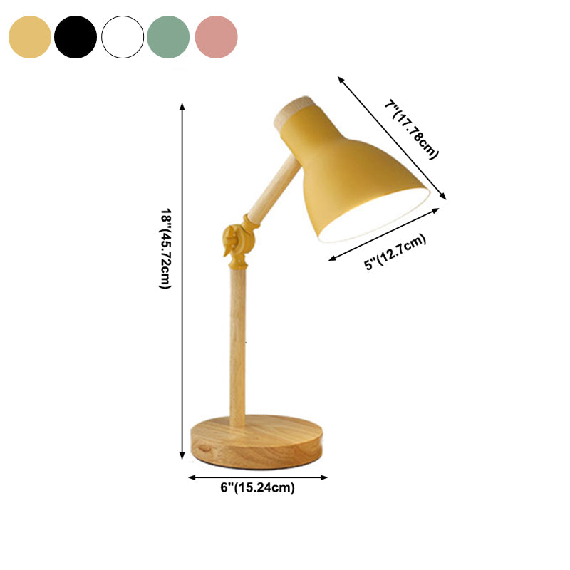 Lampada da tavolo a cono leggero regolabile 1 lampada da tavolo da notte moderna