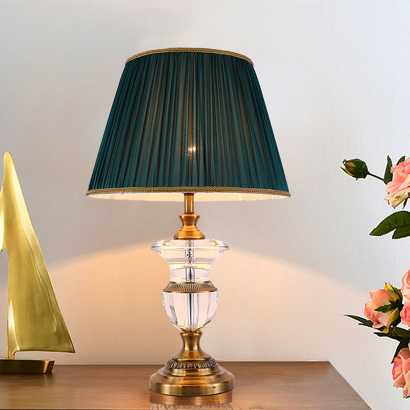 1 hoofd potvorm nachtkastje lamp modernistische handgesneden kristallen leeslicht in zwart