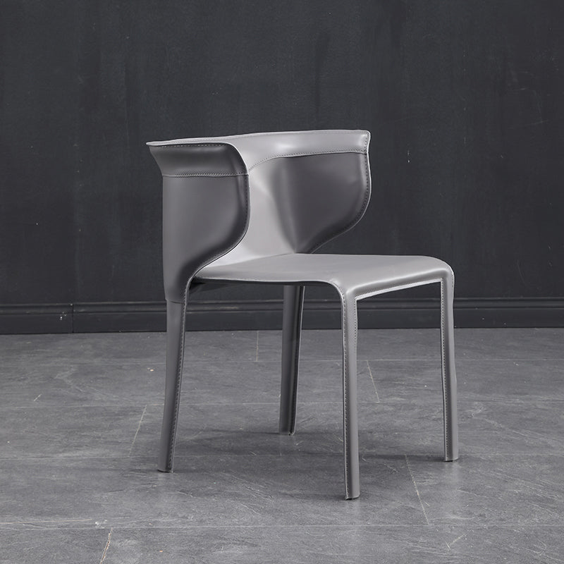 Designer Style Dining Arm Chair Matte Finish Wingback Single Dining Chair