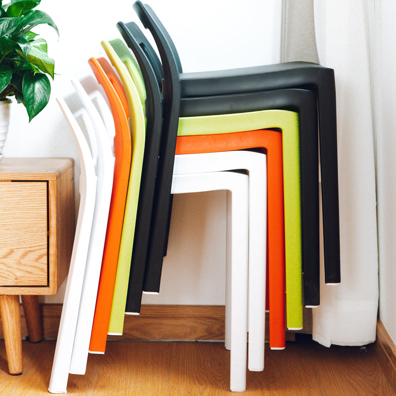 Chaises latérales arrière ouvertes de cuisine de salle à manger de ensemble de chaise en plastique de style moderne