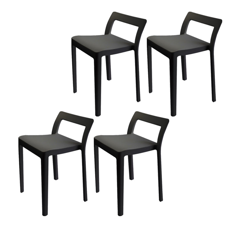 Chaises latérales arrière ouvertes de cuisine de salle à manger de ensemble de chaise en plastique de style moderne