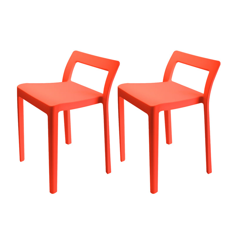 Chaises latérales arrière ouvertes de cuisine de salle à manger de ensemble de chaise en plastique de style moderne