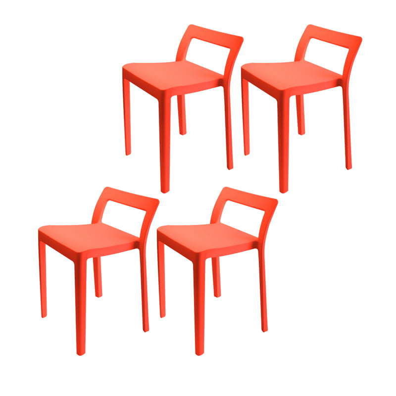 Chaises latérales arrière ouvertes de cuisine de salle à manger de ensemble de chaise en plastique de style moderne