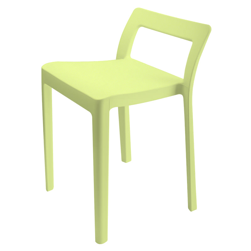 Chaises latérales arrière ouvertes de cuisine de salle à manger de ensemble de chaise en plastique de style moderne