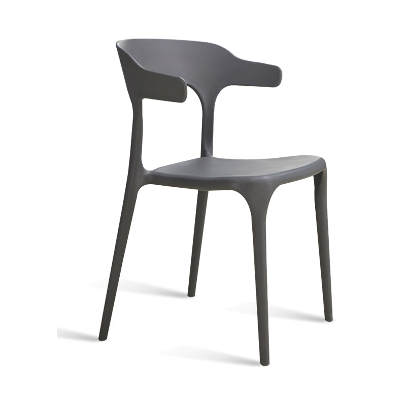 Sillas de comedor plásticas escandinavas sin brazos apilables que cenan la silla lateral