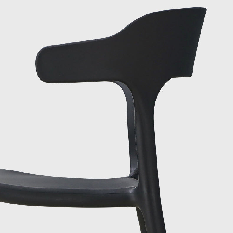 Sillas de comedor plásticas escandinavas sin brazos apilables que cenan la silla lateral