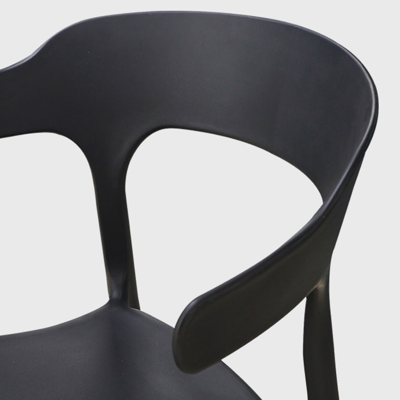 Sillas de comedor plásticas escandinavas sin brazos apilables que cenan la silla lateral