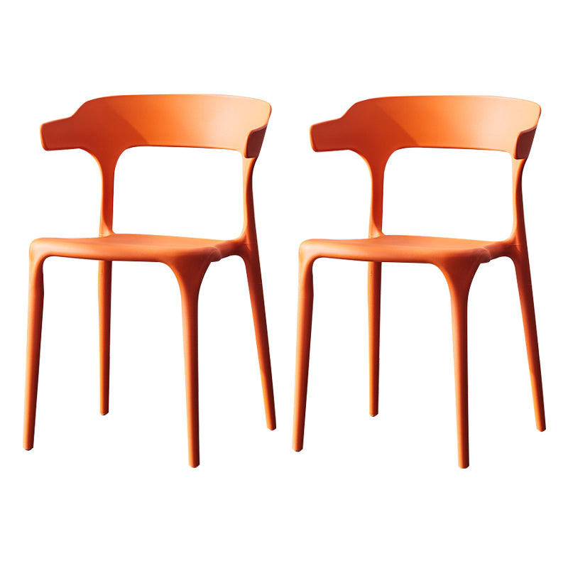 Sillas de comedor plásticas escandinavas sin brazos apilables que cenan la silla lateral
