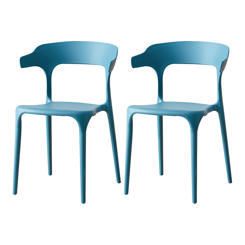 Chaises de salle à manger sans bras en plastique scandinave, chaise latérale de salle à manger empilable