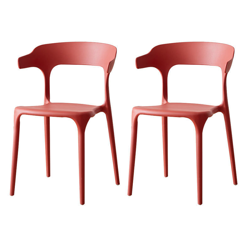 Chaises de salle à manger sans bras en plastique scandinave, chaise latérale de salle à manger empilable