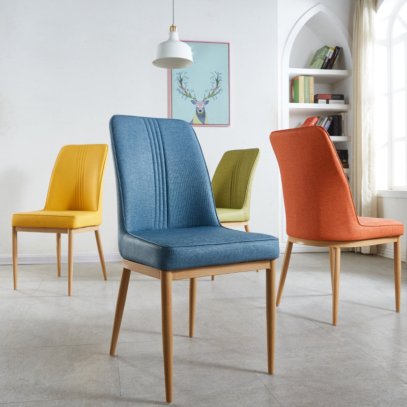 Chaises de salle à manger en métal de style contemporain, chaise latérale à bras pour cuisine