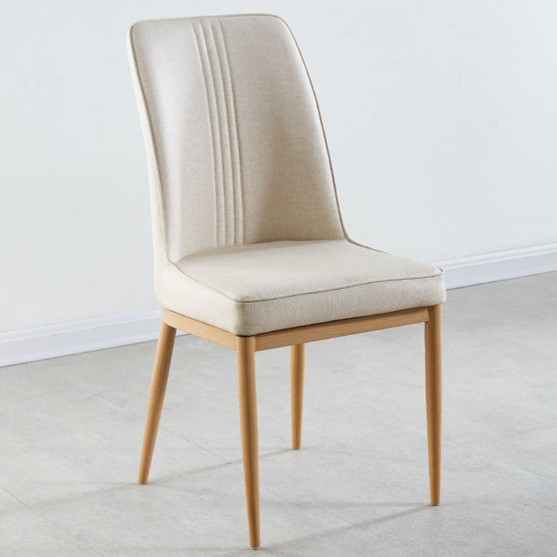 Sillas de comedor de metal de estilo moderno, silla lateral con brazo para cocina