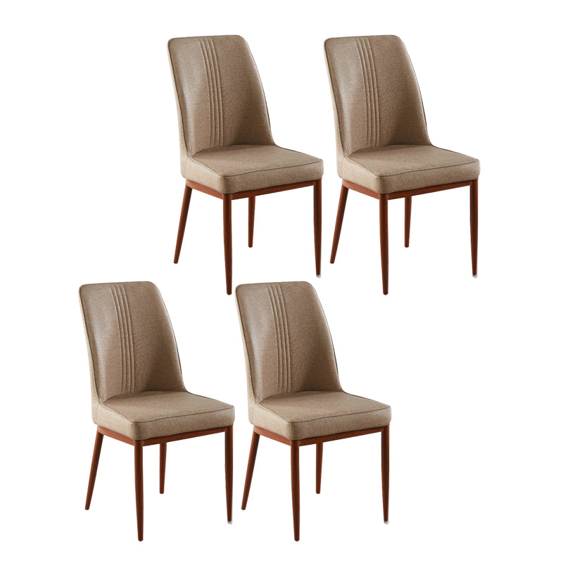 Sillas de comedor de metal de estilo moderno, silla lateral con brazo para cocina