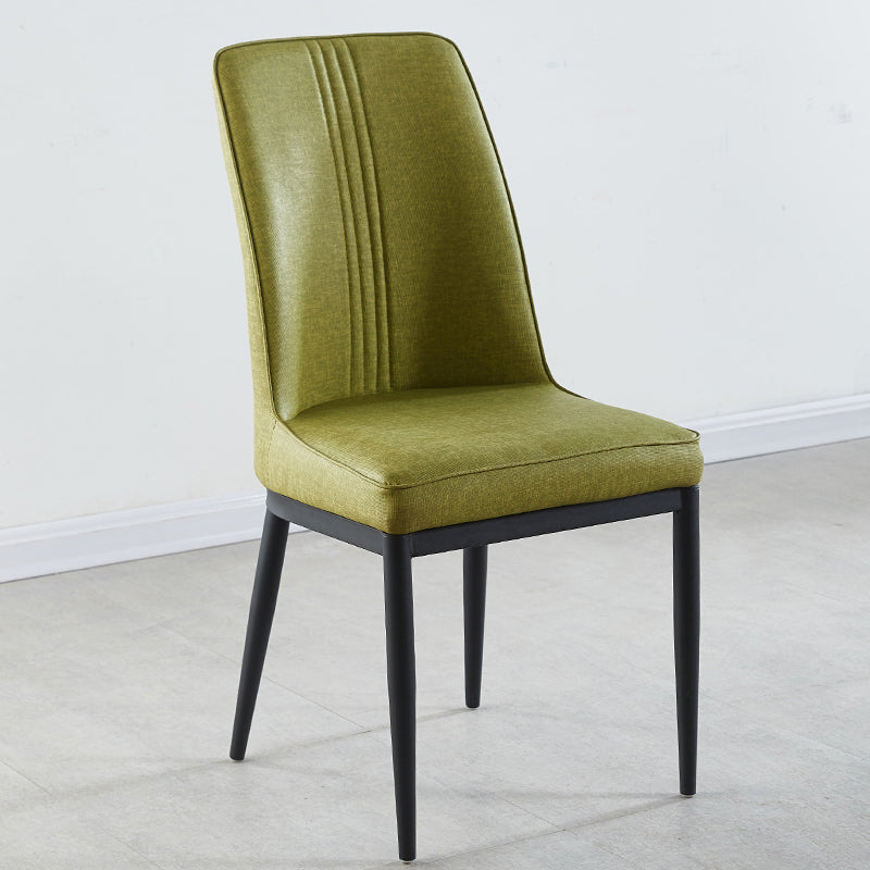 Sillas de comedor de metal de estilo moderno, silla lateral con brazo para cocina