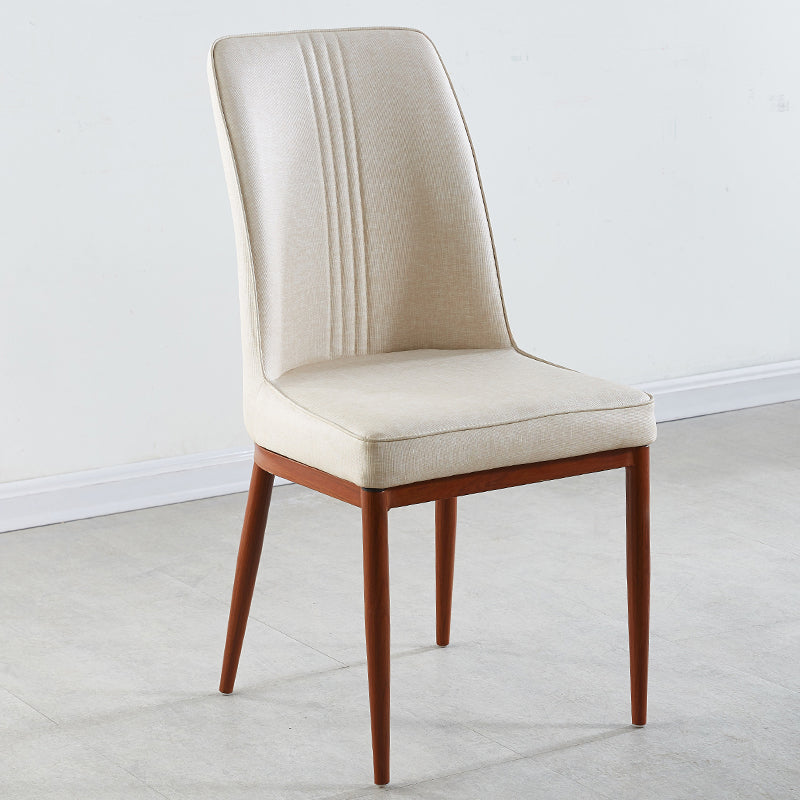 Chaises de salle à manger en métal de style contemporain, chaise latérale à bras pour cuisine
