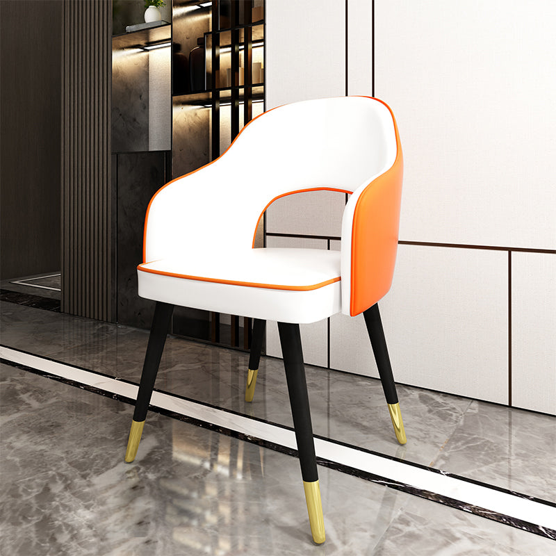 Chaises de salle à manger de Style nordique, chaises latérales avec bras de salle à manger avec pieds en métal pour la cuisine