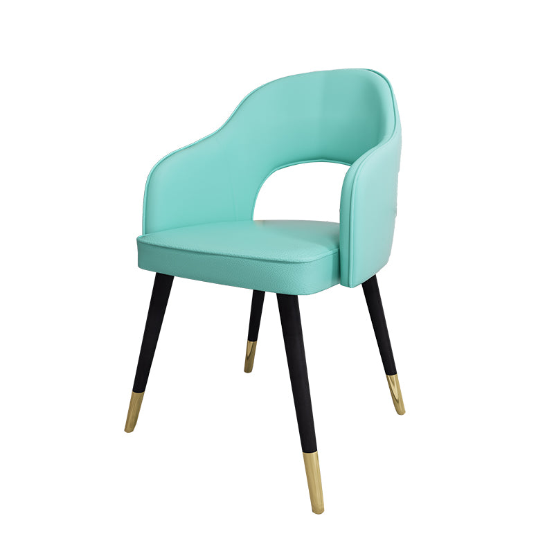 Chaises de salle à manger de Style nordique, chaises latérales avec bras de salle à manger avec pieds en métal pour la cuisine