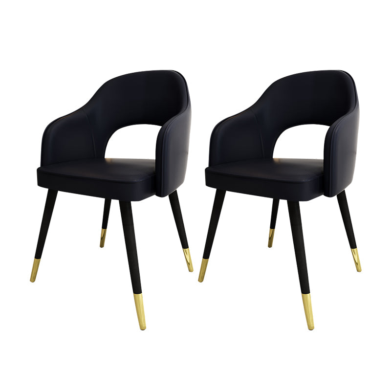 Sillas de comedor de estilo nórdico, sillas laterales con brazos y patas de metal para cocina