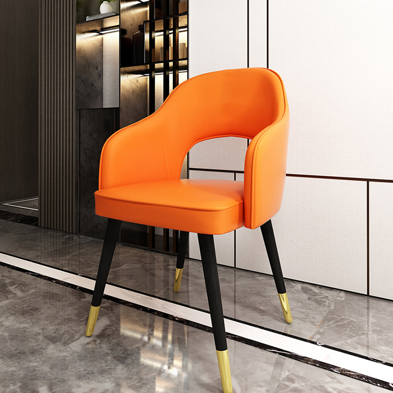 Chaises de salle à manger de Style nordique, chaises latérales avec bras de salle à manger avec pieds en métal pour la cuisine