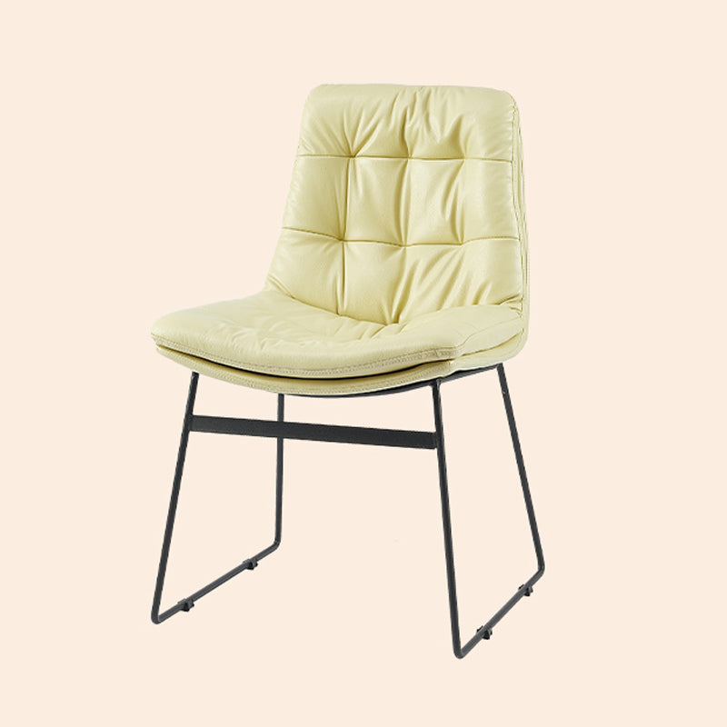 Sillas de comedor estilo moderno Sillones de comedor de cocina con patas de metal