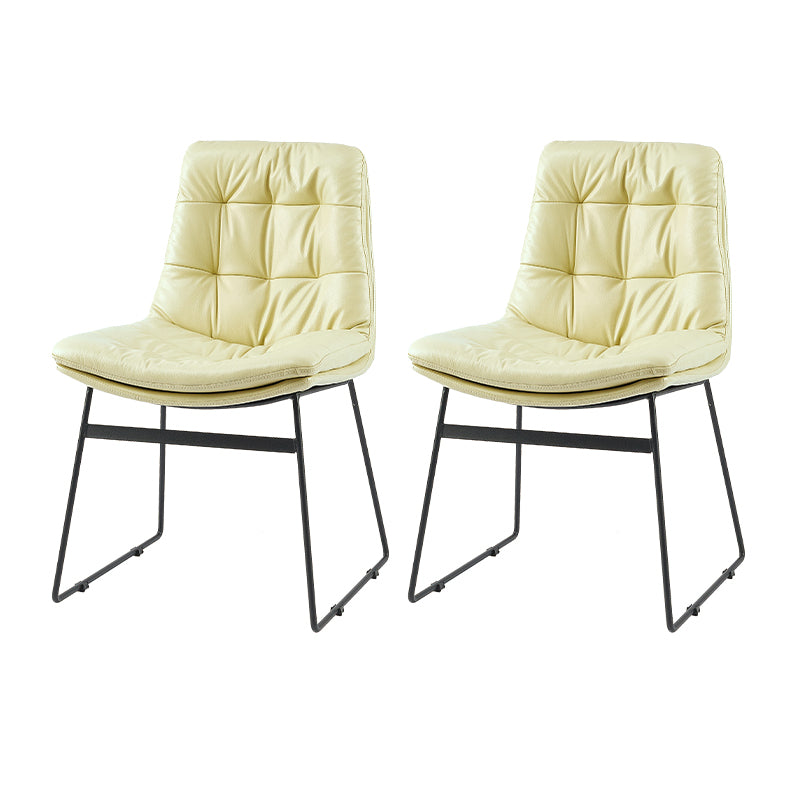 Sillas de comedor estilo moderno Sillones de comedor de cocina con patas de metal