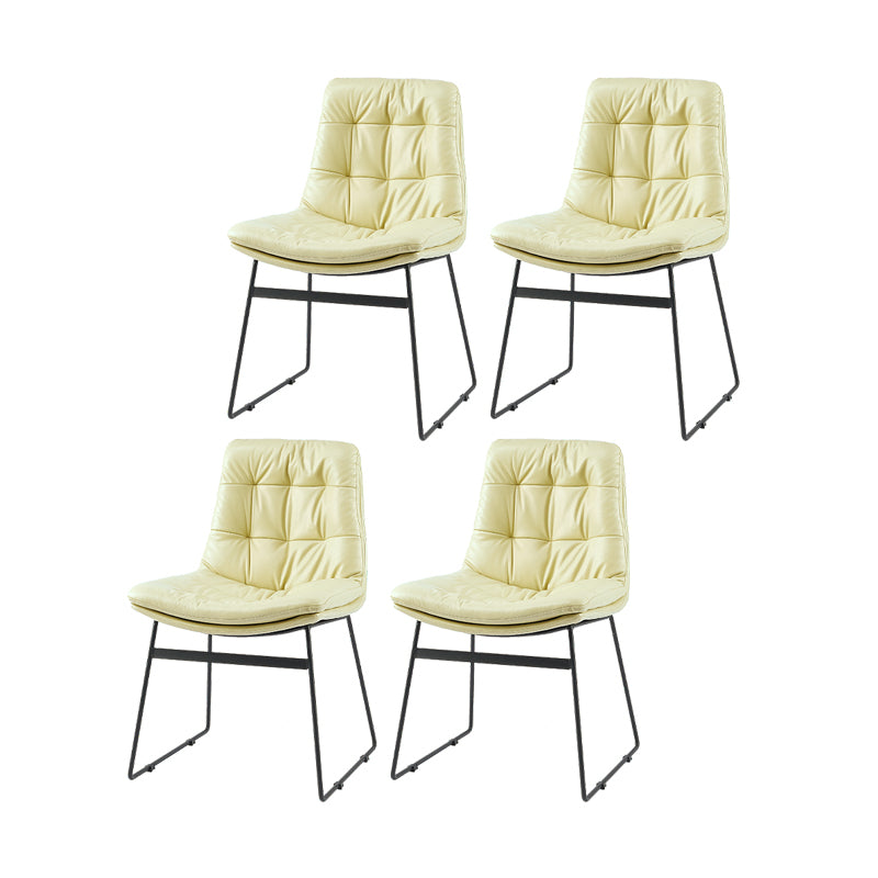 Sillas de comedor estilo moderno Sillones de comedor de cocina con patas de metal