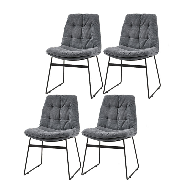 Sillas de comedor estilo moderno Sillones de comedor de cocina con patas de metal