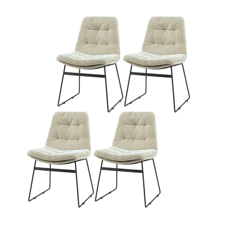 Sillas de comedor estilo moderno Sillones de comedor de cocina con patas de metal