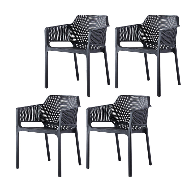 Sillas de comedor estilo moderno Sillones apilables con patas de plástico