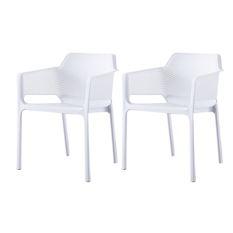 Sillas de comedor estilo moderno Sillones apilables con patas de plástico