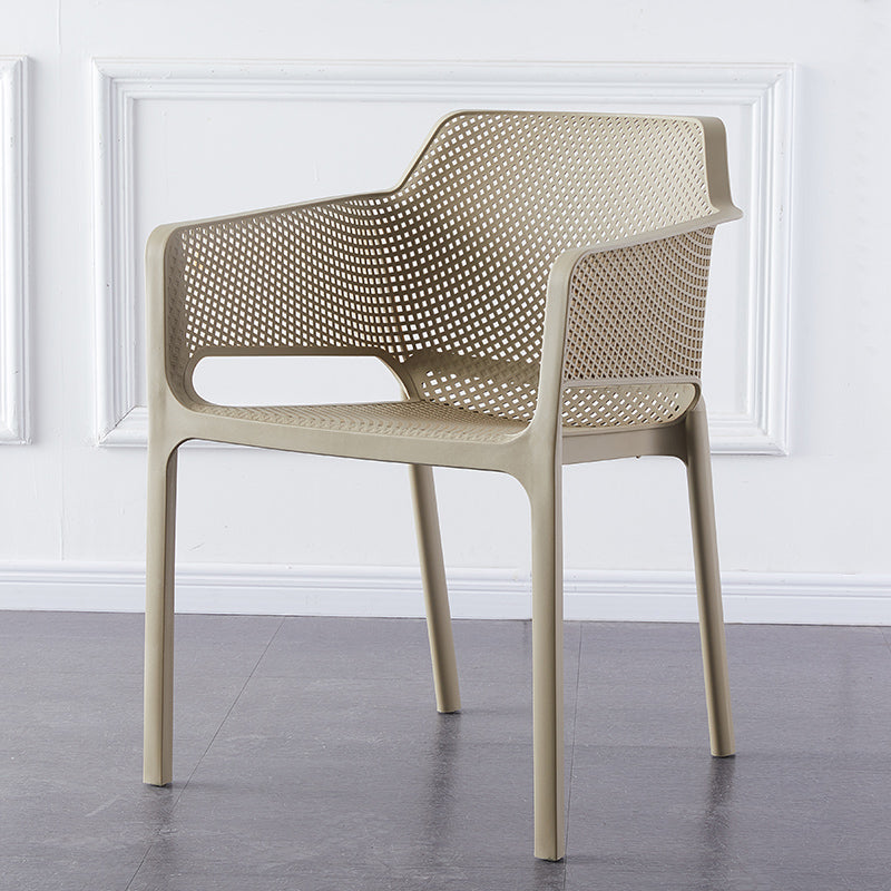 Sillas de comedor estilo moderno Sillones apilables con patas de plástico