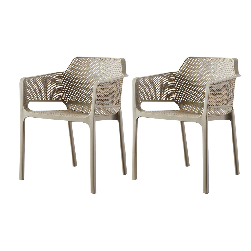 Sillas de comedor estilo moderno Sillones apilables con patas de plástico