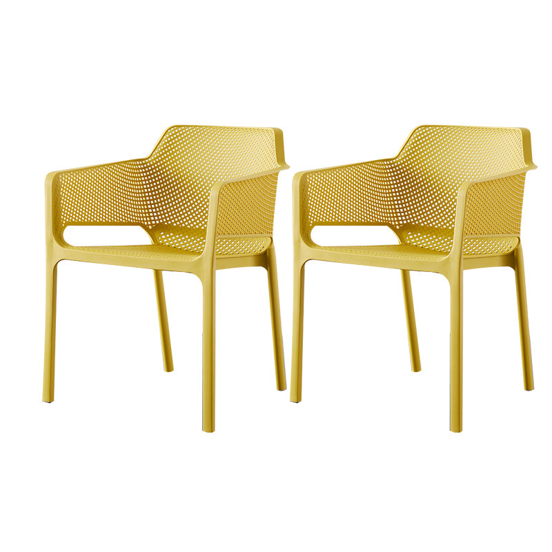 Sillas de comedor estilo moderno Sillones apilables con patas de plástico