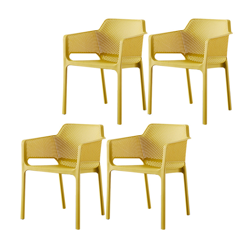 Sillas de comedor estilo moderno Sillones apilables con patas de plástico