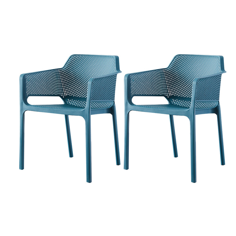 Sillas de comedor estilo moderno Sillones apilables con patas de plástico