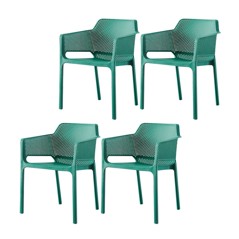 Sillas de comedor estilo moderno Sillones apilables con patas de plástico