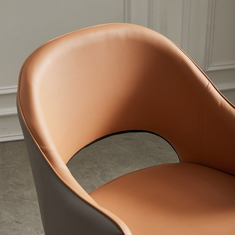 Chaises de salle à manger en métal de Style nordique, chaise latérale à bras arrière ouvert pour la cuisine