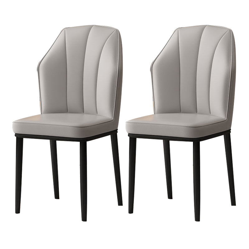 Métal de cuisine de style contemporain dinant des chaises dinant la chaise latérale sans bras de Wingback