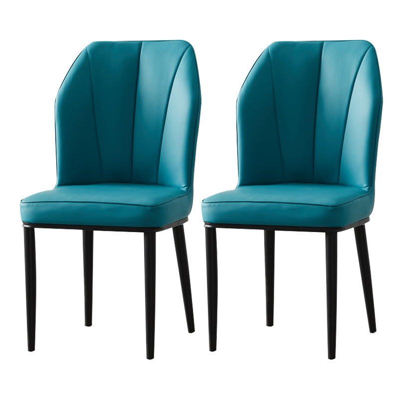 Métal de cuisine de style contemporain dinant des chaises dinant la chaise latérale sans bras de Wingback