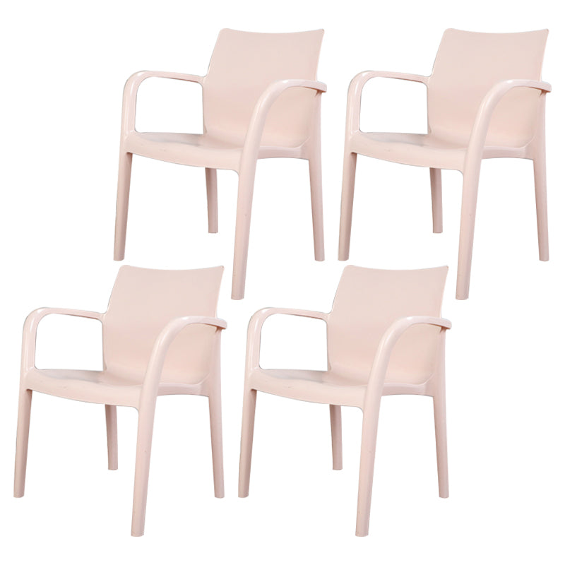 Chaises de salle à manger de cuisine de style contemporain Fauteuils de salle à manger empilables (Ensemble de 4)