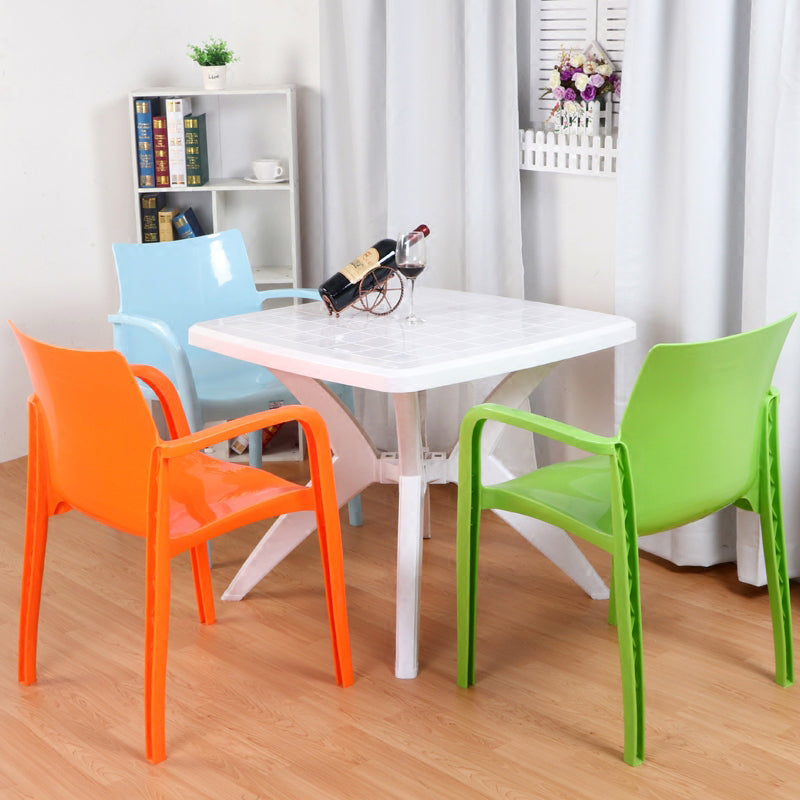 Sillas de comedor de cocina estilo moderno Sillones de comedor apilables (juego de 4)