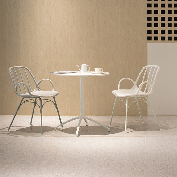 Sillas de comedor de cocina de estilo industrial, sillas laterales con brazo de comedor con patas de metal