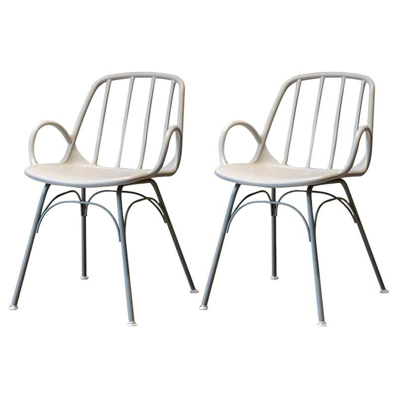 Chaises de salle à manger de cuisine de style industriel, chaises latérales avec bras de salle à manger avec pieds en métal