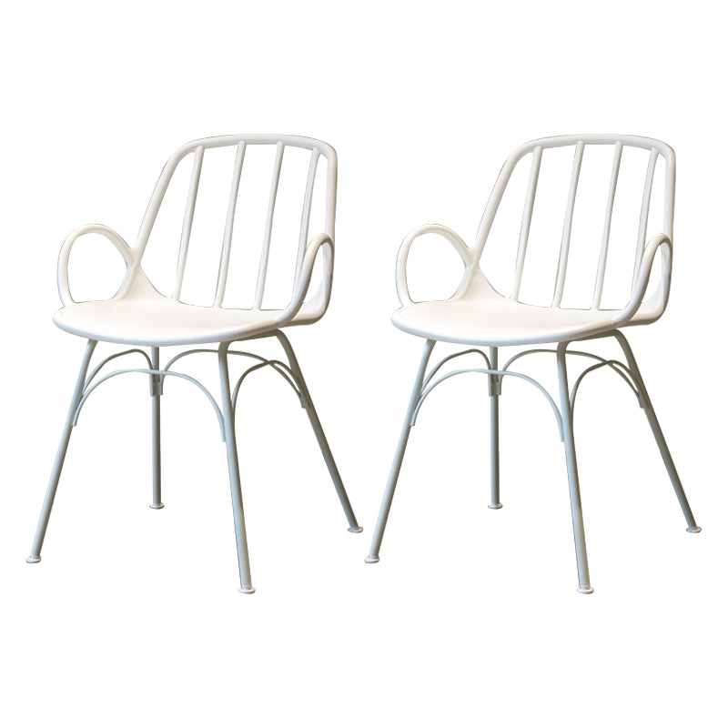 Chaises de salle à manger de cuisine de style industriel, chaises latérales avec bras de salle à manger avec pieds en métal