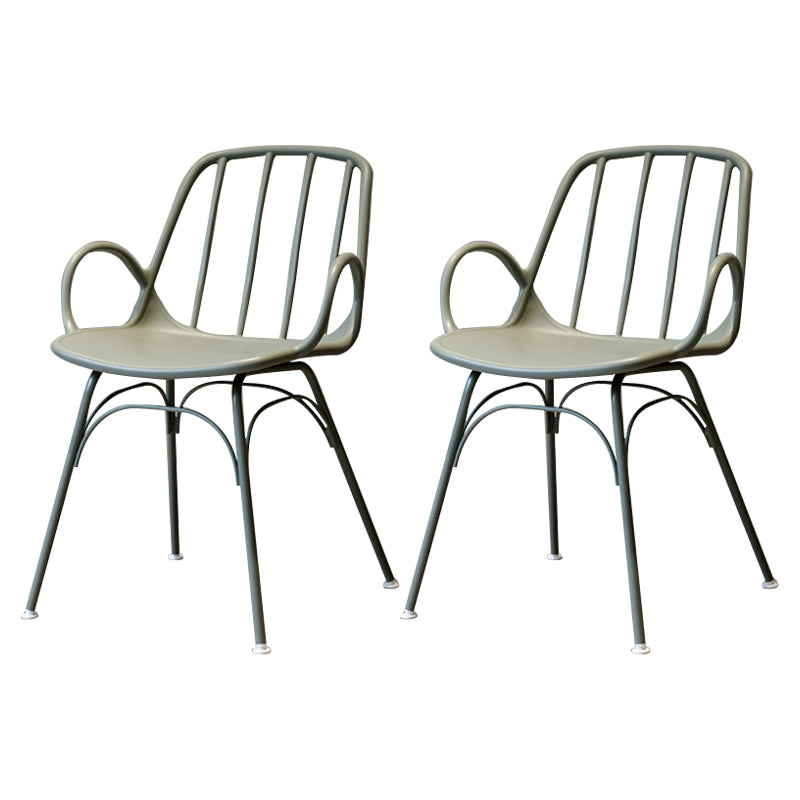 Chaises de salle à manger de cuisine de style industriel, chaises latérales avec bras de salle à manger avec pieds en métal
