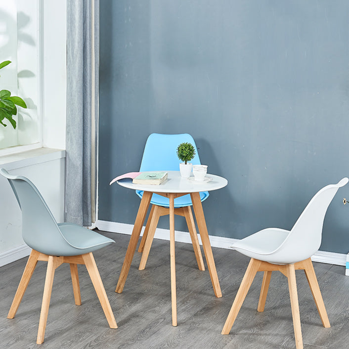 Leather Scandinavian Home Side Chair Matte Finish Parsons Dining Chair (Set of 4)