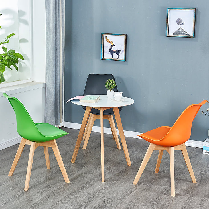 Leather Scandinavian Home Side Chair Matte Finish Parsons Dining Chair (Set of 4)