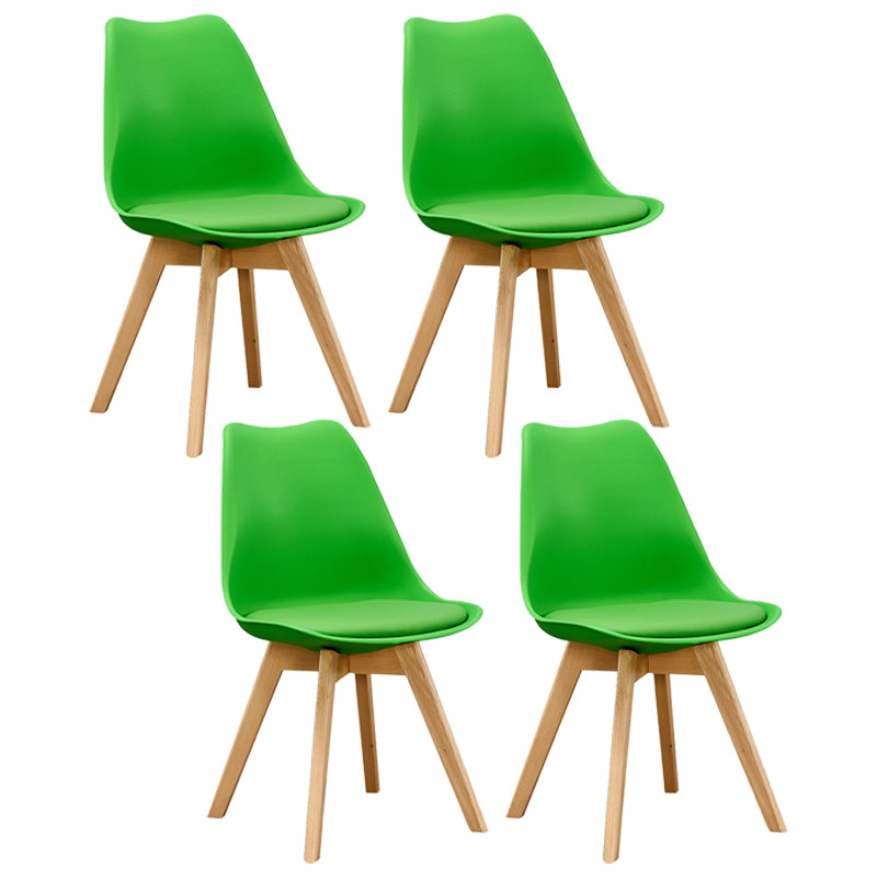 Leather Scandinavian Home Side Chair Matte Finish Parsons Dining Chair (Set of 4)