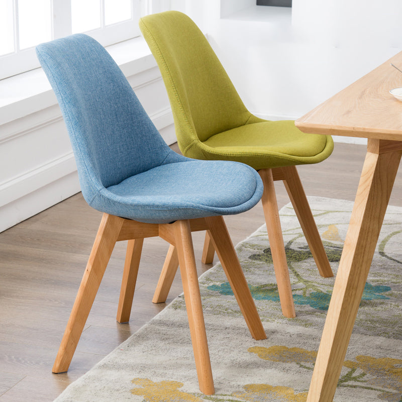 Fabric Scandinavian Conference Room Side Chair Matte Finish Parsons Dining Chair